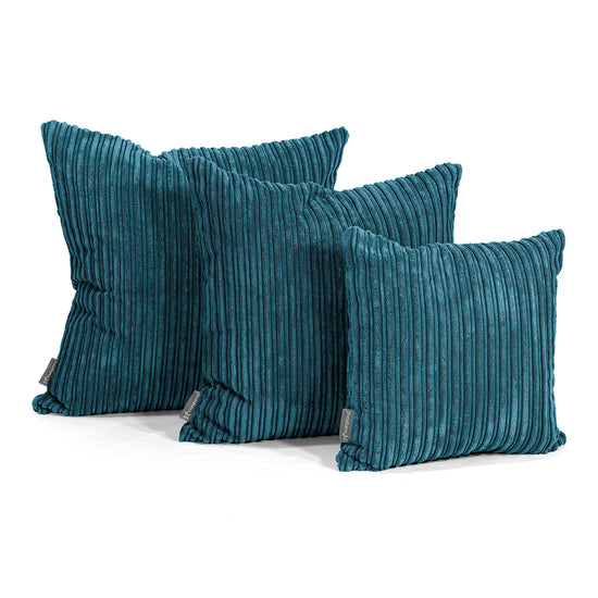 Extra Große Kissen 70 x 70cm - Cord Blaugrün 02