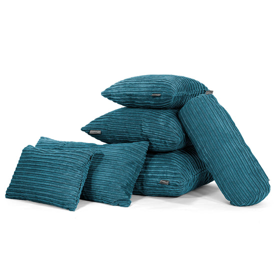 Extra Große Kissen 70 x 70cm - Cord Blaugrün 04