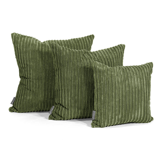 Extra Große Dekokissen / Sofa Kissenbezug 70 x 70cm - Cord Nadelwaldgrün 02