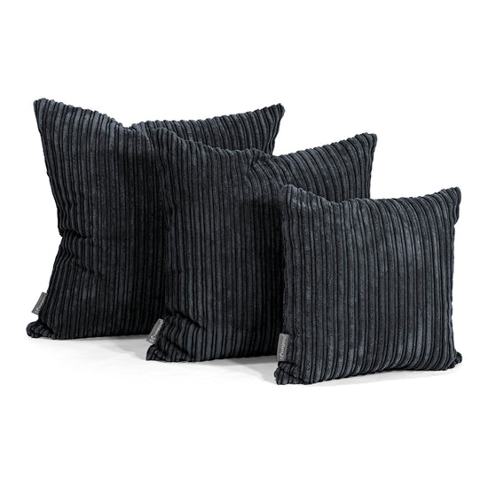 Extra Große Kissen 70 x 70cm - Cord Schwarz 02