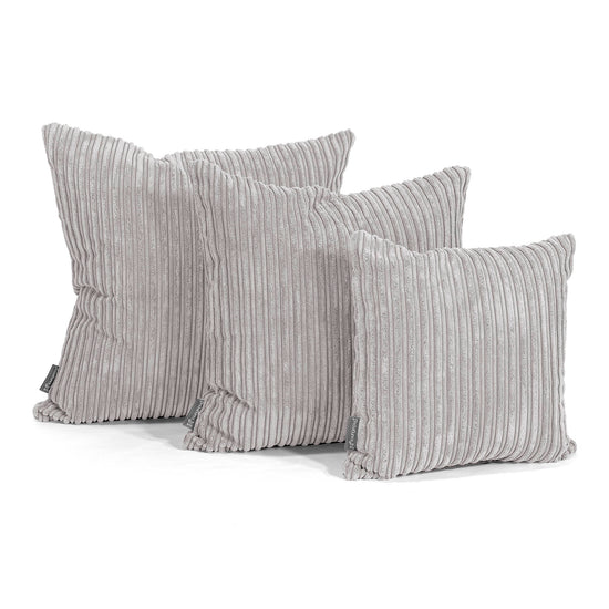 Extra Große Dekokissen / Sofa Kissenbezug 70 x 70cm - Cord Silber 02