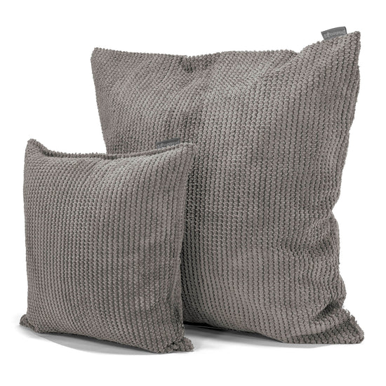Extra Große Kissen 70 x 70cm - Pom-Pom Anthrazit 02