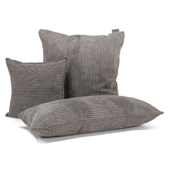 Extra Große Kissen 70 x 70cm - Pom-Pom Anthrazit 04