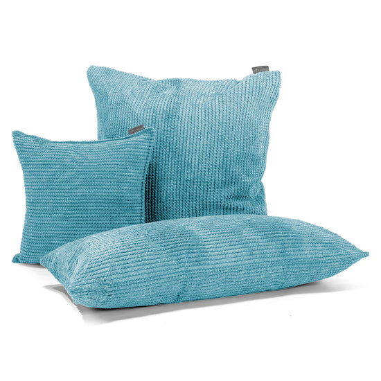 Extra Große Kissen 70 x 70cm - Pom-Pom Türkis 04