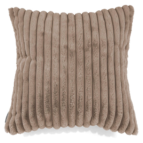 Extra Große Dekokissen / Sofa Kissenbezug 70 x 70cm - Ultra Plüsch Cord Nerzfarben 01