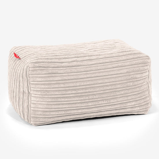 Fußhocker Pouf - Cord Elfenbein 01