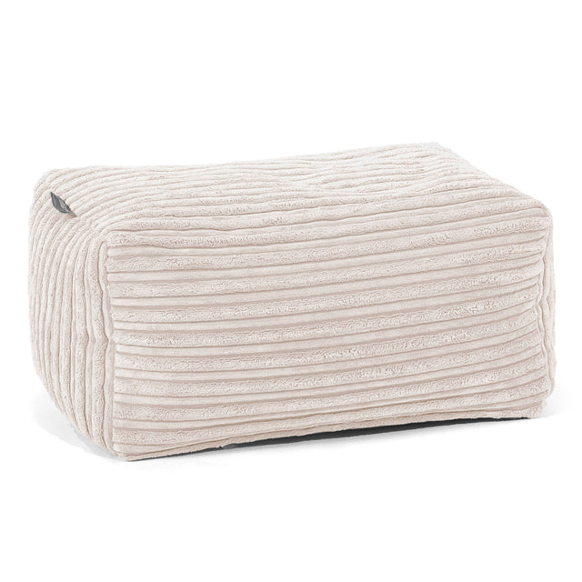 Fußhocker Pouf - Cord Elfenbein 01