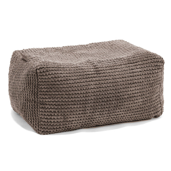 Fußhocker Pouf - Pom-Pom Schoko 01