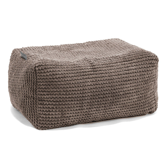 Fußhocker Pouf - Pom-Pom Schoko 01