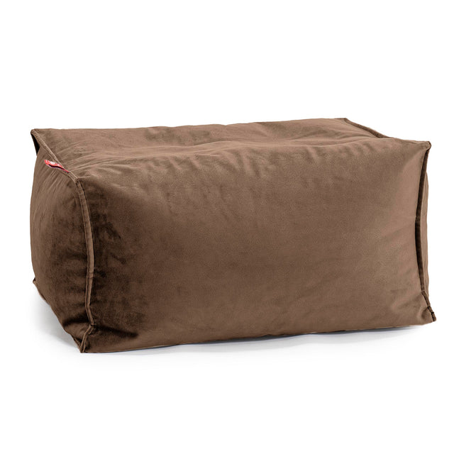 Fußhocker Pouf - Samt Espresso 01