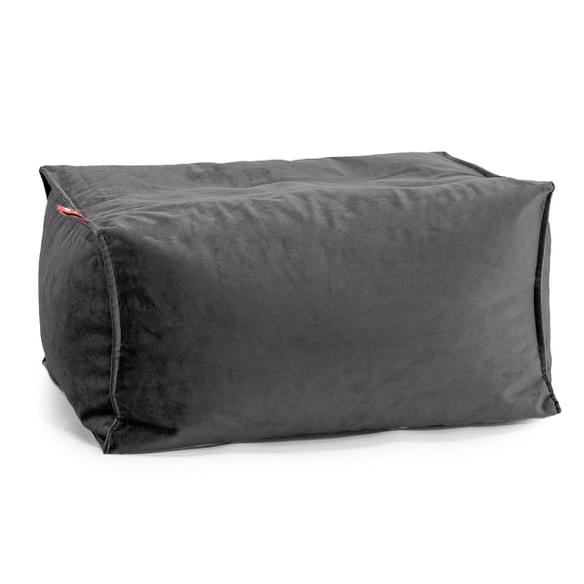 Fußhocker Pouf - Samt Schiefergrau 01