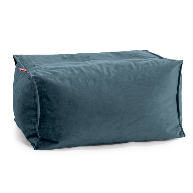 Fußhocker Pouf - Samt Türkis 01