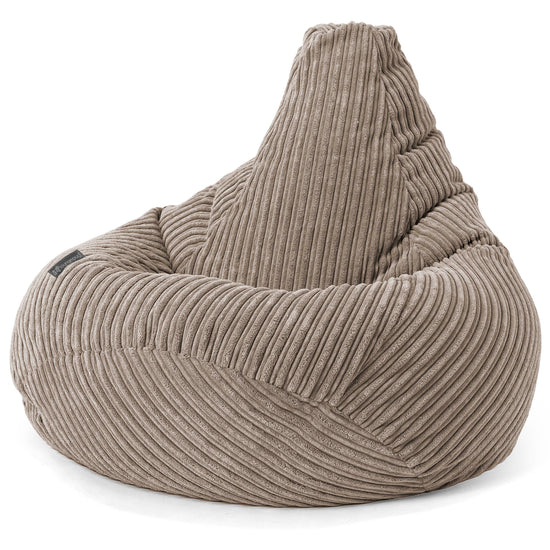 Gaming Sitzsack Sessel - Cord Beigegrau 02