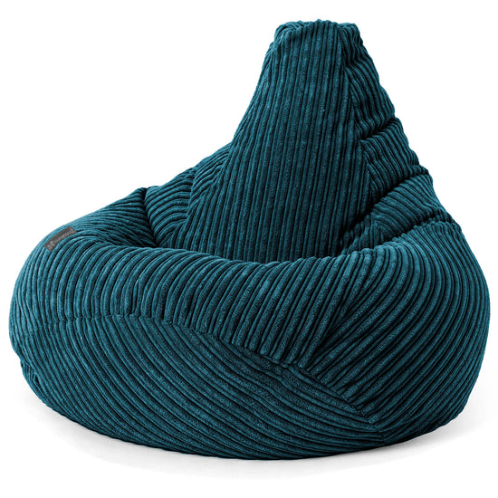 Gaming Sitzsack Sessel - Cord Blaugrün 02