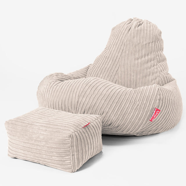 Ultra Lux Gaming Sitzsack - Cord Elfenbein 02