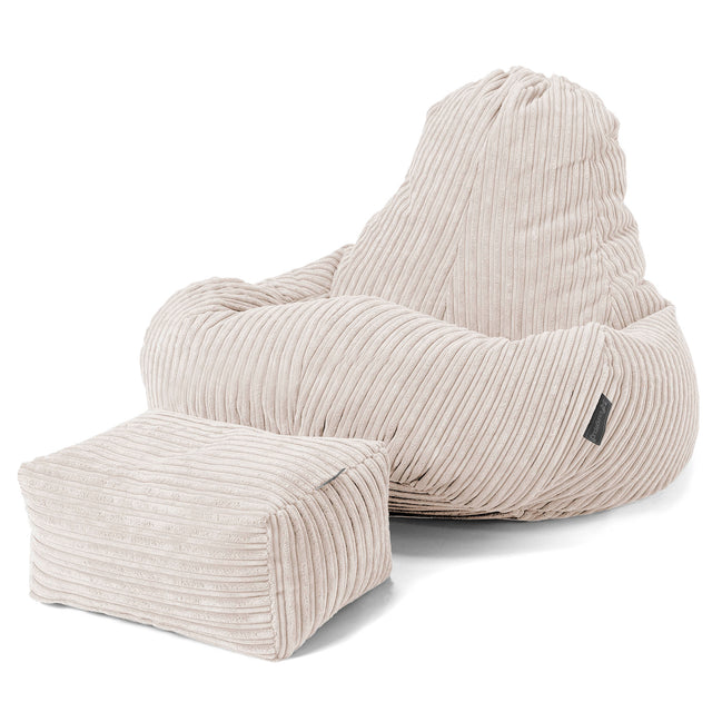 Ultra Lux Gaming Sitzsack - Cord Elfenbein 02