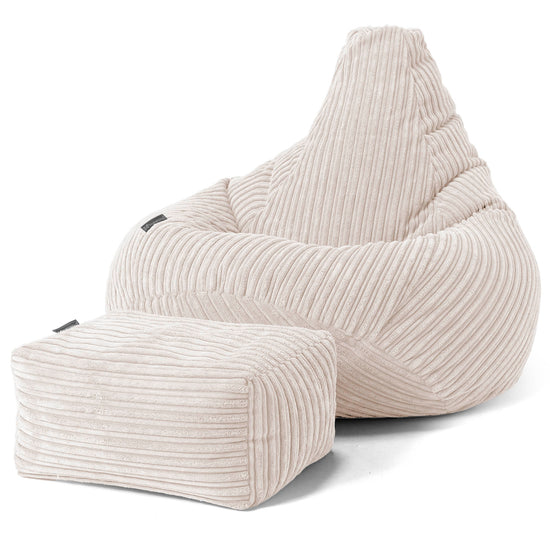 Gaming Sitzsack Sessel - Cord Elfenbein 01