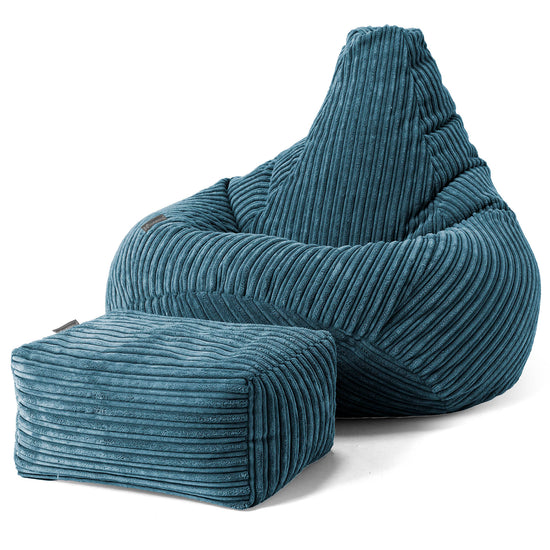 Gaming Sitzsack Sessel - Cord Marineblau 01