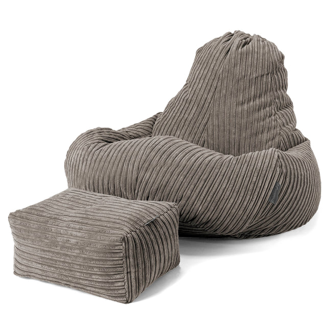 Ultra Lux Gaming Sitzsack - Cord Schiefergrau 02