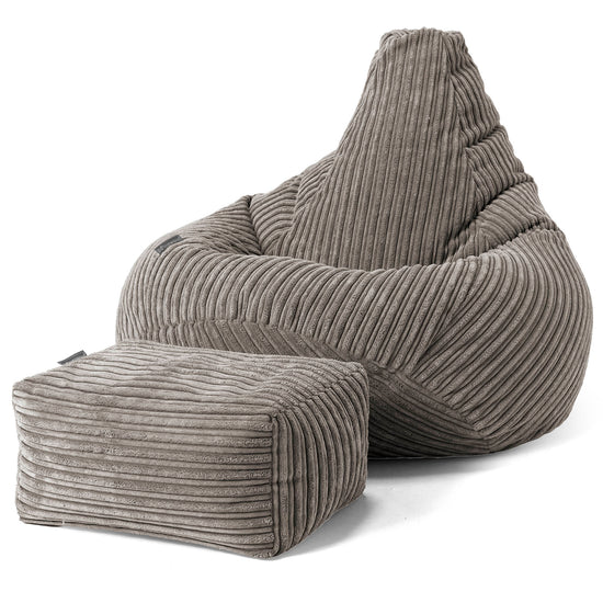 Gaming Sitzsack Sessel - Cord Graphitgrau 01