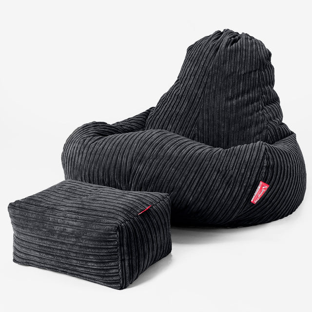 Ultra Lux Gaming Sitzsack - Cord Schwarz 02
