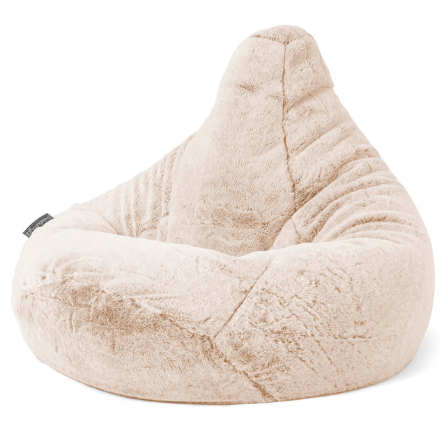 Gaming Sitzsack Sessel - Kaninchen Kunstfell Weiß 04