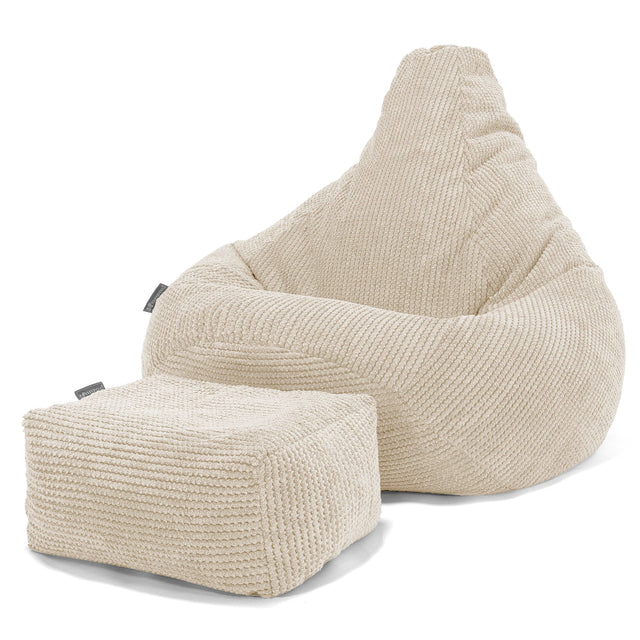 Gaming Sitzsack Sessel - Pom-Pom Creme 01