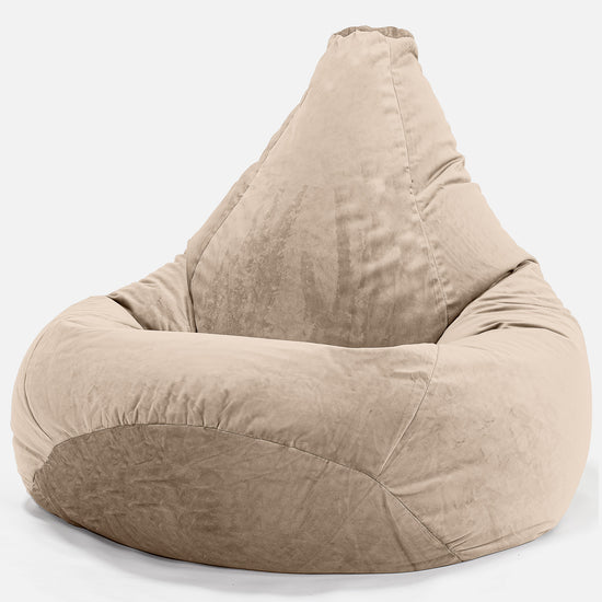 Gaming Sitzsack Sessel - Samt Nerzfarben 02