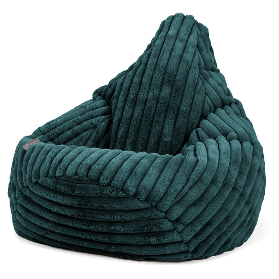 Gaming Sitzsack Sessel - Ultra Plüsch Cord Blaugrün 02