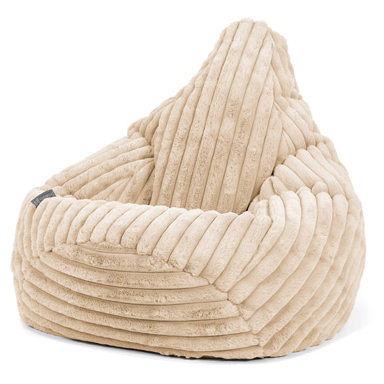Gaming Sitzsack Sessel - Ultra Plüsch Cord Creme 02