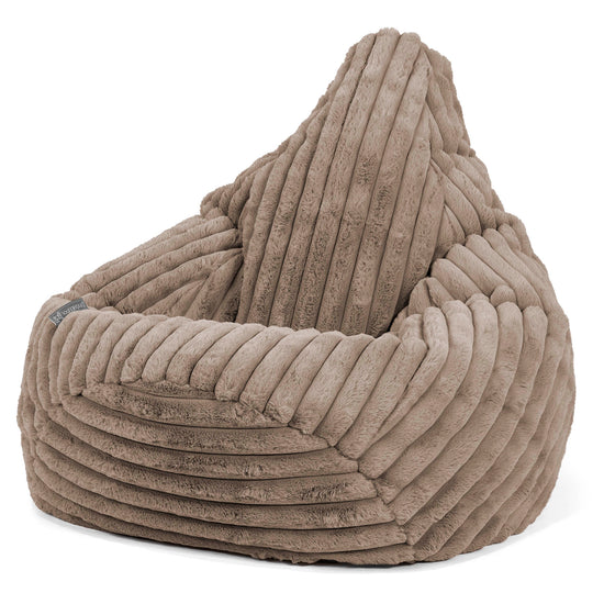 Gaming Sitzsack Sessel - Ultra Plüsch Cord Nerzfarben 02
