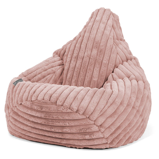 Gaming Sitzsack Sessel - Ultra Plüsch Cord Pastellrosa 02