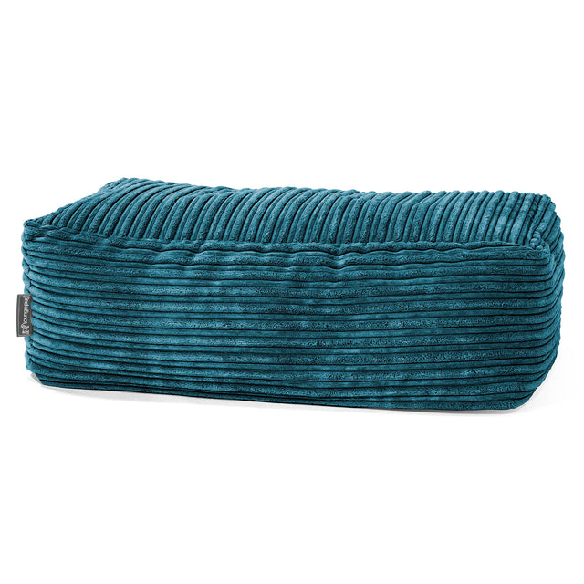 Groß Fußhocker Pouf - Cord Blaugrün_01