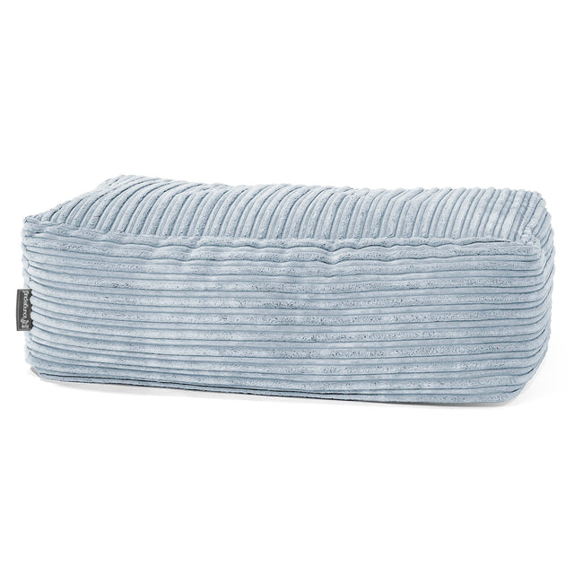 Groß Fußhocker Pouf - Cord Baby Blau 01