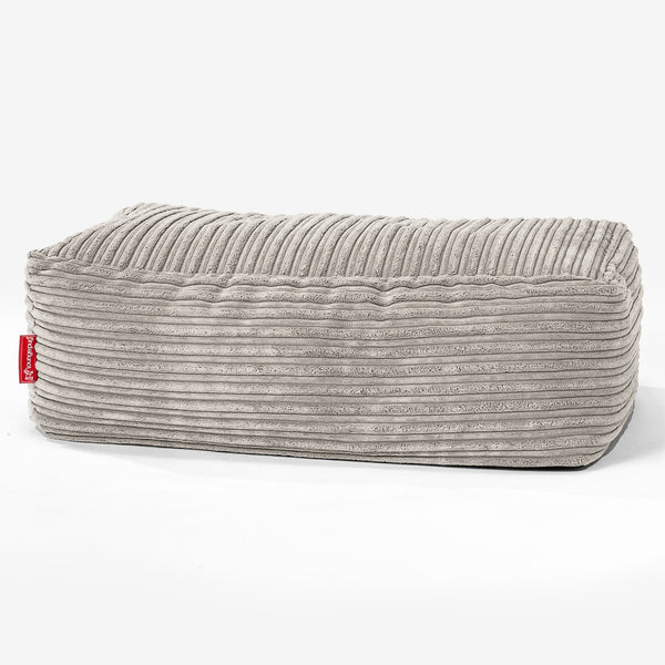 Groß Fußhocker Pouf - Cord Nerzfarben 01