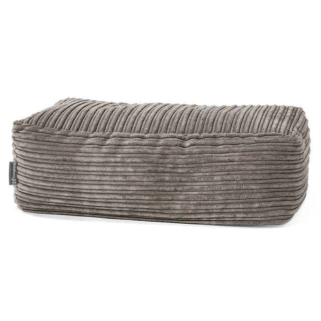 Groß Fußhocker Pouf - Cord Schiefergrau 01