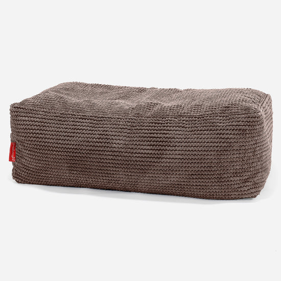 Groß Fußhocker Pouf - Pom-Pom Schoko 01