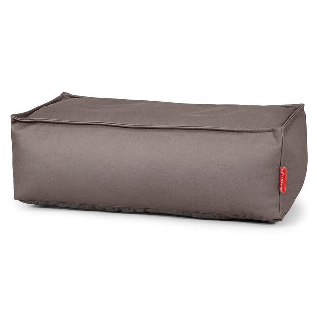 Groß Fußhocker Pouf - Veganes Leder Schoko 01