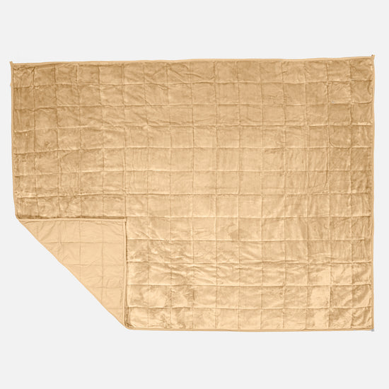 Gewichtsdecke für Erwachsene - Flanell-Fleece Nerzfarben 03