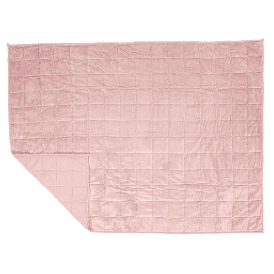 Gewichtsdecke für Erwachsene - Flanell-Fleece Blassrosa 03