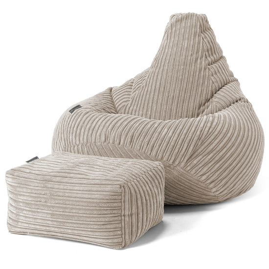 Kinder Gaming Sitzsack 6-14 Jahre - Cord Nerzfarben 02