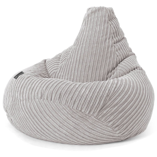 Kinder Gaming Sitzsack 6-14 Jahre - Cord Silber 03