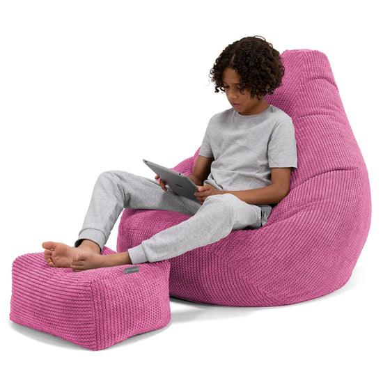 Kinder Gaming Sitzsack 6-14 Jahre - Pom-Pom Pink 01