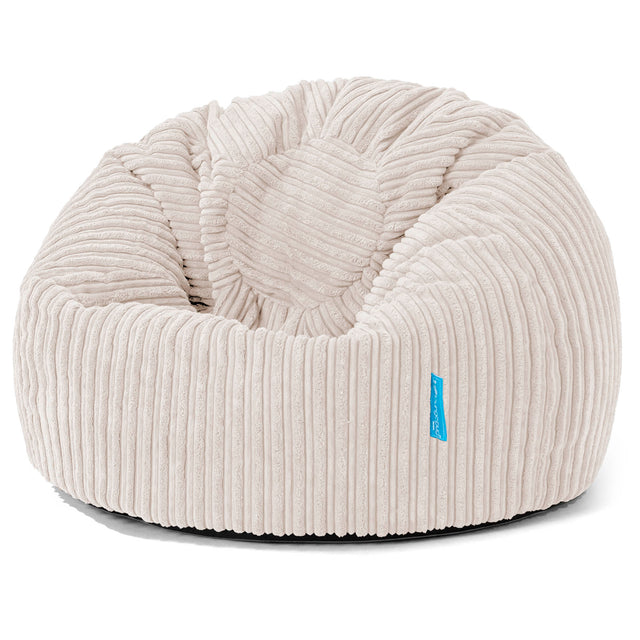Klassicher Kindersessel Sitzsack 1-5 jahren - Cord Elfenbein 01