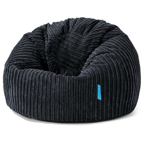 Klassicher Kindersessel Sitzsack 1-5 jahren - Cord Schwarz 01