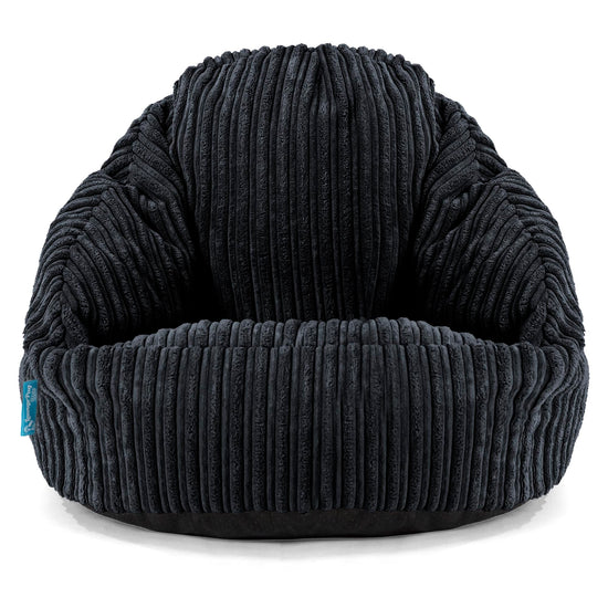 Bubble Kinder-Sitzsack Sessel 1-3 jahren - Cord Schwarz 01