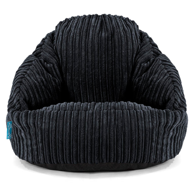 Bubble Kinder-Sitzsack Sessel 1-3 jahren - Cord Schwarz 01