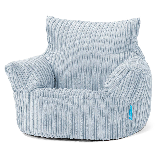 Klein Kindersessel Sitzsack 1-3 jahren - Cord Baby Blau 01