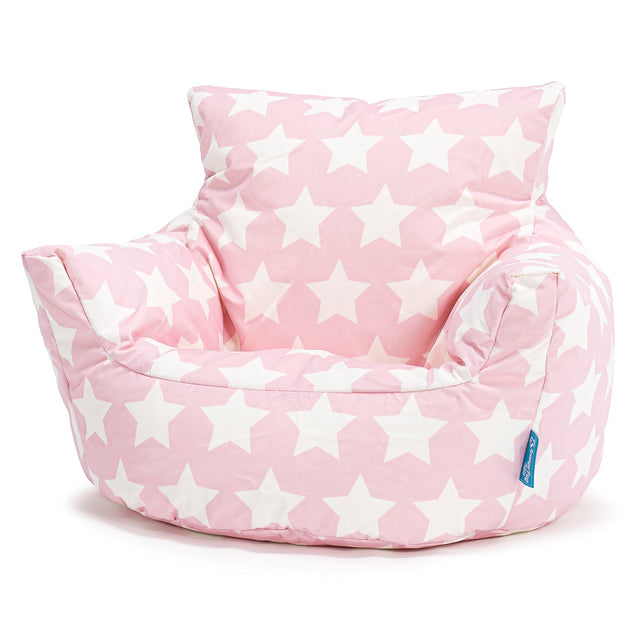 Klein Kindersessel Sitzsack 1-3 jahren - Druck Pink Star 01