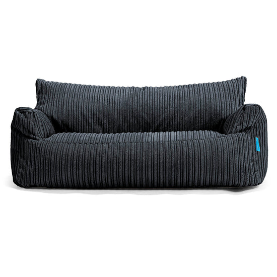 Josephine Sitzsack Sofa für Kinder 1-5 Jahre - Cord Schwarz 01